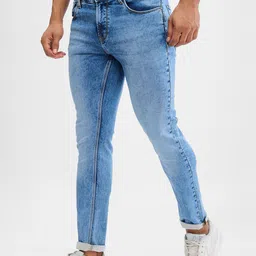 SPYKAR Men Slim Fit Low-Rise Clean Look Heavy Fade Stretchable Jeans image 2