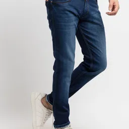 Status Quo Men Navy Blue Slim Fit Light Fade Stretchable Jeans image 2