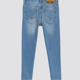 H By Hamleys Girls Slim Fit Light Fade Whiskers Stretchable Cotton Jeans image 3