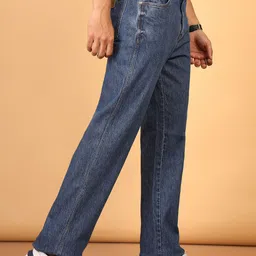 Wrangler Men Straight Fit Mid Rise Clean Look Stretchable Jeans image 2