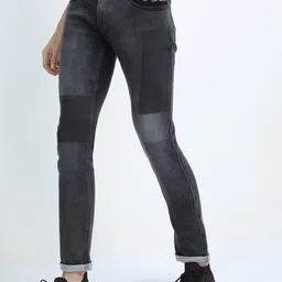 HIGHLANDER Men Grey Slim Fit Light Fade Stretchable Jeans image 2