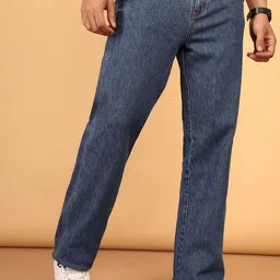 Wrangler Men Straight Fit Mid Rise Clean Look Stretchable Jeans image 1