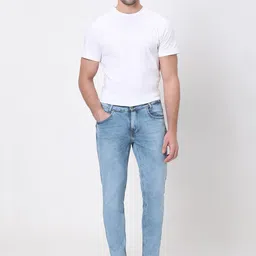 Mufti Men Mid-Rise Tapered Fit Heavy Fade Stretchable Jeans image 4