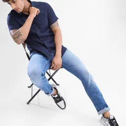 SPYKAR Men Slim Fit Low-Rise Heavy Fade Clean Look Stretchable Jeans image 4