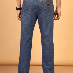 Wrangler Men Straight Fit Mid Rise Clean Look Stretchable Jeans image 5