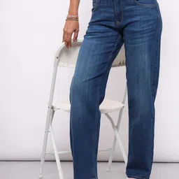 Lee Women Jane Straight Fit Mid-Rise Light Fade Clean Look Stretchable Jeans-image-87