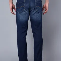 Cantabil Men Mid Rise Clean Look Light Fade Stretchable Cotton Jeans image 3