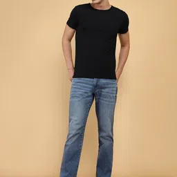 Wrangler Men Blue Millard Straight Fit Clean Look Heavy Fade Stretchable Jeans-picture-40