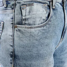 SPYKAR Men Slim Fit Low-Rise Heavy Fade Clean Look Stretchable Jeans image 5