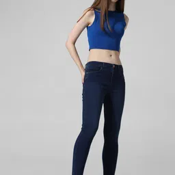 ONLY Women Skinny Fit Slash Knee Stretchable Jeans-picture-35