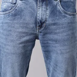 Cantabil Men Blue Regular Fit Light Fade Stretchable Jeans image 2
