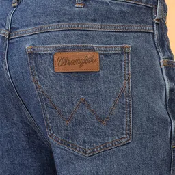 Wrangler Men Straight Fit Mid Rise Clean Look Stretchable Jeans image 3