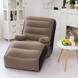 keshmart Keshmart™ Air Sofa, Inflatable Sofa Chair, Air Chair, Inflatable Sofa, Portable Sofa, Single Seater, Sofa Chair Bed Set Portable Recliner with Air Pump image 1