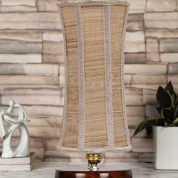 Devansh Beige Textured  Wood Table Lamp image 3