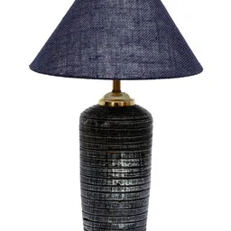 foziq Grey Textured Table Lamps image 5