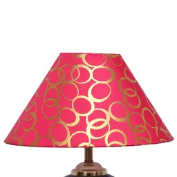 foziq Grey & Pink Printed Table Lamp image 4