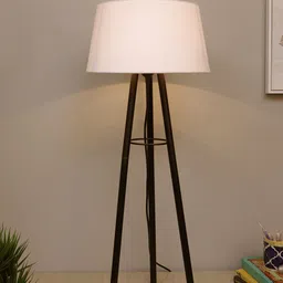 Homesake White & Black Metal Tripod Table Lamp image 5