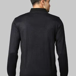 Raymond Men Blue & Red Colourblocked Pullover image 5