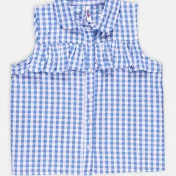 SPYBY Girls Checked Cotton Shirt Style Top image 1