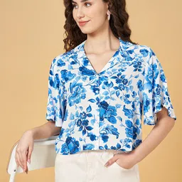 Honey by Pantaloons Floral Printed Crop Shirt Style Top-image-36