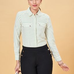 Annabelle by Pantaloons Striped Long Sleeves Shirt Style Top-picture-13