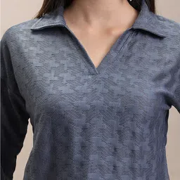 Tokyo Talkies Blue Shirt Style Top image 2