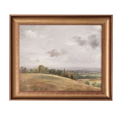 THE VINTAGE ARTISTRY Brown & Green Rustic Muted Hills Printed Framed Wall Painting-image-8