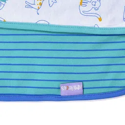 MiArcus Kids Pack of 2 Blue & White Swaddle Wraps image 3