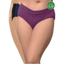 Inner Sense Plus Size Organic Cotton V Band Panties (Pack of 4)-picture-24