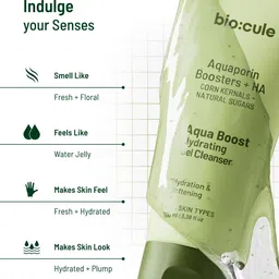 biocule Aqua Boost Hydrating Gel Cleanser For Hydration & Softening  - 100ml image 3