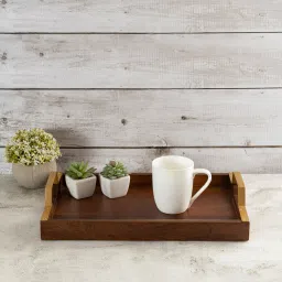 metalsmith Brown Mango Wood Rectangular Serving Tray image 2