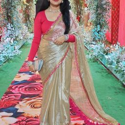HERE&NOW Sequinned Tissue Uppada Saree-picture-21