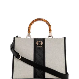 GUESS Women Textured Solid Structured Handheld Bag with Tasselled-picture-12