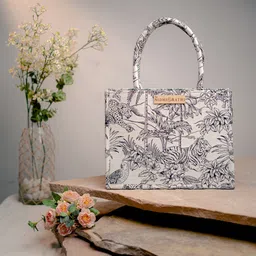 NR By Nidhi Rathi Floral Printed Structured Tote Bag image 1