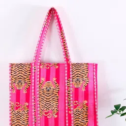 HANDICRAFT PALACE Graphic Printed Pure Cotton Shopper Tote Bag-image-99