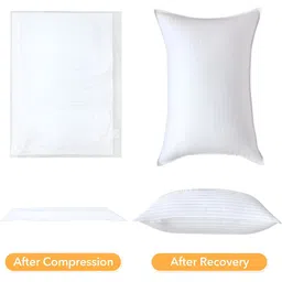 DADDY COOL White 2 Pieces Fibre Filled Lightweight Sleep Pillow image 4