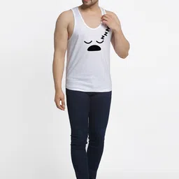 Friskers Men White & Black Typography 2 Printed T-shirt image 5