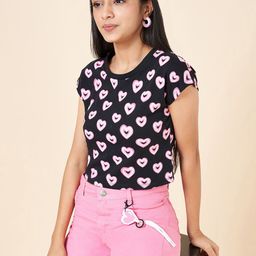 Coolsters by Pantaloons Girls Conversational Printed Round Neck Crop T-shirt-picture-26