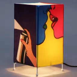 Multicolour Cotton Table Lamp by Green Girgit image 3