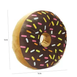 the purple tree Brown Velvet 16 x 16 Inch Sprinkle Donut Shaped Cushion image 3