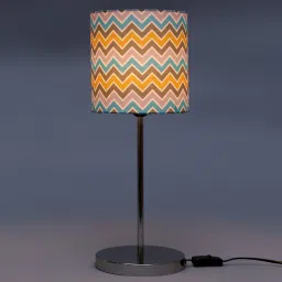 Yellow Metal Shade Table Lamp with Metal Base by Green Girgit image 3