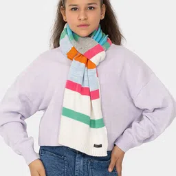 513 Girls Striped Acrylic Muffler-image-44