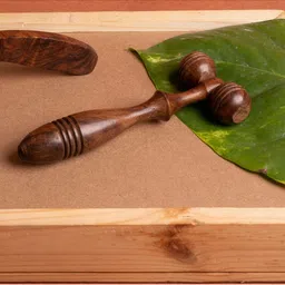 KAZARMAA Wooden Handheld Body Calf Massager, Acupressure Roller-picture-19