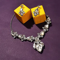 SOHI Women Silver-Plated White Stone-Studded Jewellery Set-picture-26