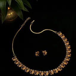 Jazz and Sizzle Gold-Plated AD-Studded Jewellery Set-picture-39