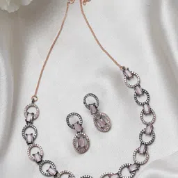 ZENEME Rose Gold-Plated Jewellery Set-image-19
