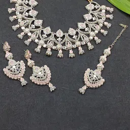 JMBW INTERNATIONAL Gold-Plated Kundan Studded Meenakari Jewellery Set-picture-22