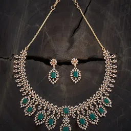 Kushal's Fashion Jewellery Gold-Plated Cubic Zirconia Studded Jewellery Set-picture-32