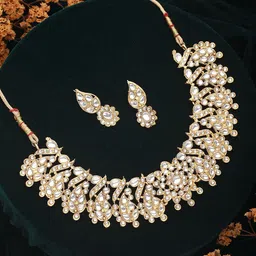 Jazz and Sizzle Gold-Plated Kundan-Studded Jewellery Set-picture-34