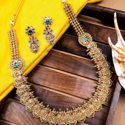 StileAdda Gold-Plated Stone Studded Jewellery Set-picture-11
